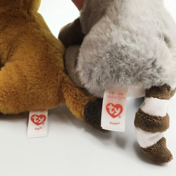 Ty Beanie Boos Forest Animals Rocco Bandit Racoon Fay Fox Flora Skunk Woodland - Picture 7 of 14